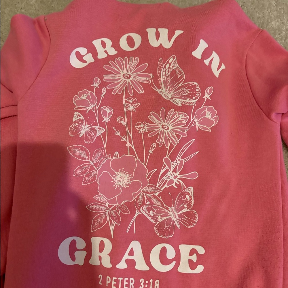 Pink Kids Shirt with Floral Design